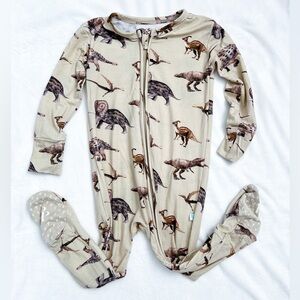Posh Peanut Vintage Dino Footie Zippered One Piece 12-18 months